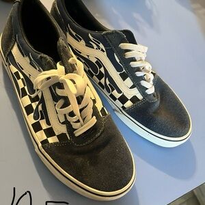 Vans Men's Black and White Checkered Sneakers